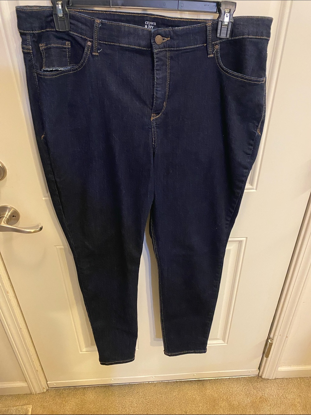 crown & ivy Dark Indigo Skinny Jeans